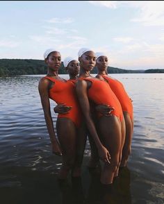 Sports Stars, Swimmers, Group Photos, Black People, Black Women, Queen, Models, Film, Orange