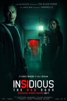 the movie poster for insidious, starring actors from left to right michael mc