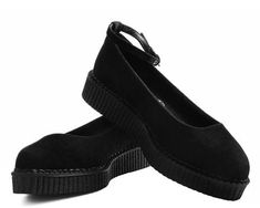 Black Pointed Ballet Vegan Ankle Strap Creepers Black Stylist, Stylist Outfit, Ballet Fashion, Shoes Outlet, Creepers, Shoe Store, Hermione, Vegan Friendly, School Stuff