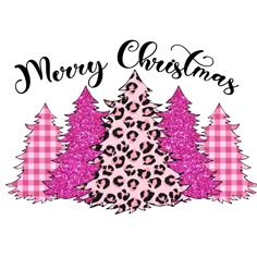 a christmas tree with pink and leopard print on it