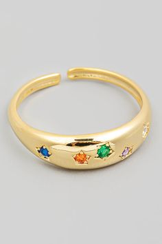 Nichole Ring - Proper Colored Gems, Gold Rings, Multi Color, Ring Size, Silver Rings, Gems, Size 6, Ring, Silver