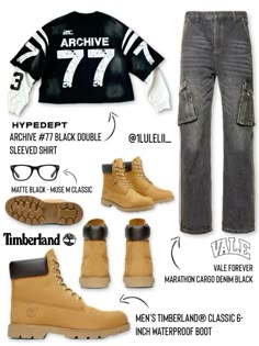 Timberland Boot Outfits, Timberland Boot, Street Style Outfits Casual, Hype Clothing, Cute Outfits With Jeans, Boot Outfits