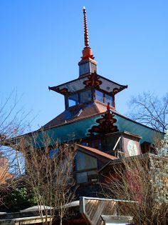 an old building with a steeple on top