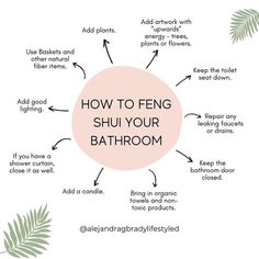 how to fengn in your bathroom with the words,'how to feng shu your