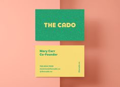 two business cards with the words the cado on them