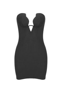 Sexy Scalloped Cutout Bustier Strapless Bodycon Bandage Party Mini Dress - Fashionpara Confidence For Women, Tube Mini Dress, Party Mini Dress, Night Gowns, Bandage Dress Bodycon, Sweater Trends, Mini Dresses Online, Mini Dress Fashion, Little Black Dresses