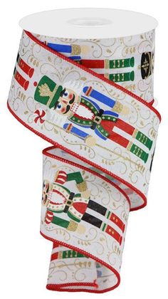 Nutcrackers Christmas Ribbon: White  - 2.5 Inches x 10 Yards (30 feet) Nutcracker Christmas Theme, Nut Cracker Christmas, Ribbon On Christmas Tree Ideas, Nutcracker Tree, Nutcracker Christmas Party, Jolly Green Giant, Wreaths Winter, Nutcracker Christmas Tree, Nutcracker Decor