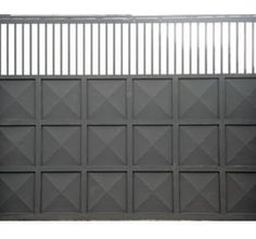 an image of a garage door that is painted black