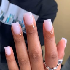 Dental Assistant Nails, Basic Baddie Nails Acrylic, Short Full Set Nails, Color French Tip, Shorties Nails, Mail Inspo, Nail Aesthetic, Period Hacks