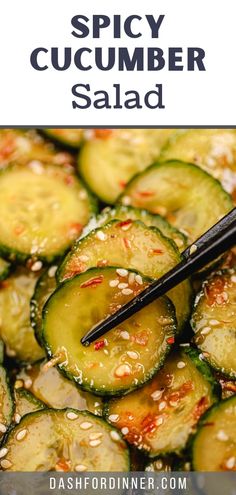 this spicy cucumber salad is an easy and delicious side dish