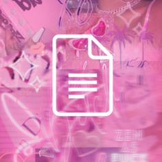 an image of a pink background with lots of writing on it and a white paper in the middle