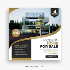 a modern house for sale flyer