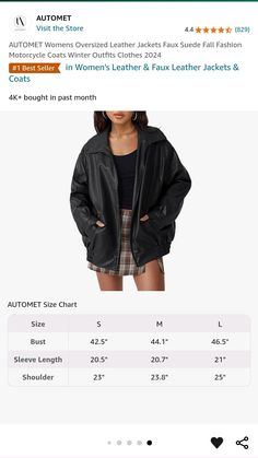 CLICK "VISIT SITE" FOR THE LINK #adv #amazonfashionfinds AUTOMET Womens Oversized Leather Jackets Faux Suede Fall Fashion Motorcycle Coats Winter Outfits Clothes 2024 Oversized Leather Jacket, Amazon Clothes, Leather Jackets, Fall Fashion, Winter Coat, Faux Suede, Winter Outfits, Autumn Fashion, Leather Jacket