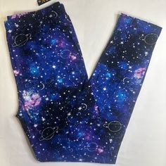 Galaxy Planet Space Buttery Soft Boutique Leggings Tall Curvy With Elastic Waist. Stars Constellations Moons Forgiving Fit Opaque Stars Constellations, Galaxy Planets, Star Constellations, Constellations, Pant Jumpsuit, Planets, Elastic Waist, Pants For Women, Leggings