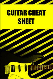 the guitar sheet is yellow and black with stripes on it, as well as an electric guitar