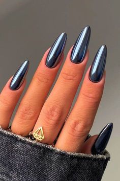 Cool Toned Nails, Dark Chrome Nails, Shining Nails, Fashion Nail Art, Pink Chrome Nails, Dark Green Nails, Beauty Hacks Nails, Milky Nails, Chrome Nails Designs