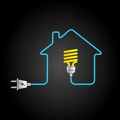 an electric light bulb plugged into a house