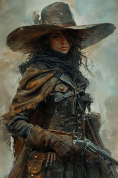 female bounty hunter art, western female outlaw artwork, girl gunslinger illustration, wild west woman, outlaw beauty decor, fierce female gunslinger, western adventure art, cowgirl with guns, vintage bounty hunter, badass girl outlaw, western heroine painting, wild west action, courageous cowgirl art, frontier justice decor, rugged female gunslinger, vintage western scenes, tough girl outlaw, frontier justice illustration, daring bounty hunter, gunslinger woman print, western fantasy art Female Cowgirl, Modern Gunslinger, Old West Cowgirl, Western Cowgirl Art, Western Gunslinger, Golden Cowgirl, Dnd Bounty Hunter, Fantasy Gunslinger