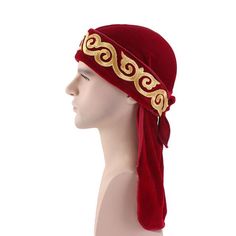 Red Flame Velvet Durag - Taelor Boutique Velvet Durag, Pirate Hair, Velvet Turban, Range Top, Type 4 Hair, Muslim Men, Turban Hat, Bandana Print, Afro Hairstyles