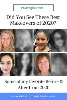 six women smiling with the words did you see these best makeovers of 2020?