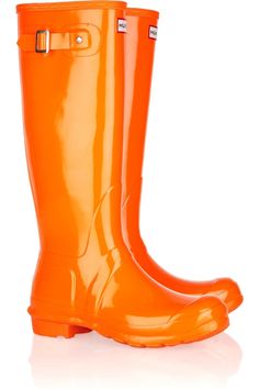 orange hunter wellies... yeah! Orange Outfits, Orange Boots, Diy Shoe Storage, Shoes Aesthetic, Shoe Storage Solutions, Orange Shoes