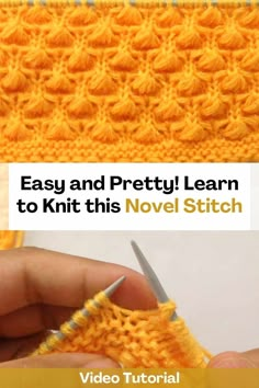 the video shows how to knit and crochet with this pretty learn to knit pattern