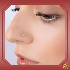 14k gold Diamond CZ Nose (nariz) Stud, offering a blend of refinement and durability. Crafted with a thin, straight shaft and a 2.5mm bezel, this micro nose (nariz) bone stud exudes understated elegance. Hypoallergenic and nickel-free, it guarantees comfort for daily wear, making it ideal for sensitive skin. The solid 14k gold construction ensures lasting color without peeling. Designed to sit flush against the skin, the bezel of our nose stud prevents snagging. This single-piece, threadless des Gold Nose Piercing, Rose Gold Nose Ring, Nose Bone Stud, Diamond Nose Ring, Gold Nose Stud, Nose Bones, Rainbow Pearl, Gold Nose Rings, Flat Nose