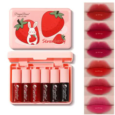 PRICES MAY VARY. 【Lip Stain Set】The lip & cheek stain gives your lips and cheeks a fresh, healthy colour and tint instantly with natural-looking color that glides onto the skin leaving a soft, dewy finish. 【Lip Tint Formulation】The lip tint stain is enriched with a moisturizing lip formula, paraben-free, cruelty-free, and available in 6 shades of mini liquid lip gloss. 【Super Waterproof】The color is full, the color is rich, and the color rendering is high. Fast film formation, waterproof and swe Korean Lip Gloss, Korean Lip Tint, Korean Lips, Lip And Cheek Tint, Lip Color Makeup, Pigmented Lips, Cheek Stain, Cheek Tint, Gloss Labial