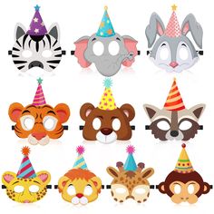 PRICES MAY VARY. Sufficient Quantity: the package contains 10 pieces of animal masks for kids in different patterns, and the cute design makes them look attractive and funny, sufficient quantity to meet your diverse needs for most important festivals Lovely Jungle Animal Styles: the animal party masks are designed in various animals patterns, including lion, tiger, cheetah, rabbit, monkey, zebra, elephant, giraffe, etc., which looks cute and vivid; Most people will enjoy them, and learn more abo Zoo Theme Birthday, Felt Animal Masks, Animal Masks For Kids, First Birthday Party Favor, Zoo Birthday Party, Animal Party Favors, Masks For Kids, Jungle Theme Parties, Jungle Theme Birthday