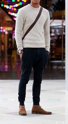 Mens Smart Casual Outfits, Smart Casual Men, Pullover Mode, Fall Outfits Men, Winter Outfits Men