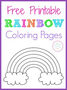 the free printable rainbow coloring pages for kids to color and learn how to draw