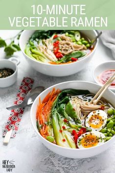 Easy Vegetable Ramen, Vegetable Ramen, Healthy Ramen, Vegetarian Ramen, Healthy Vegetarian Recipes, Miso Broth, Japanese Diet, Ramen Noodle Bowl