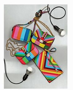 Cane Bags, Rainbow Bridesmaids, Valentino Crossbody, Dumpster Diving, Handpainted Bags, Valentino Handbags, Design Bags, Woman Bag, Bag Ideas