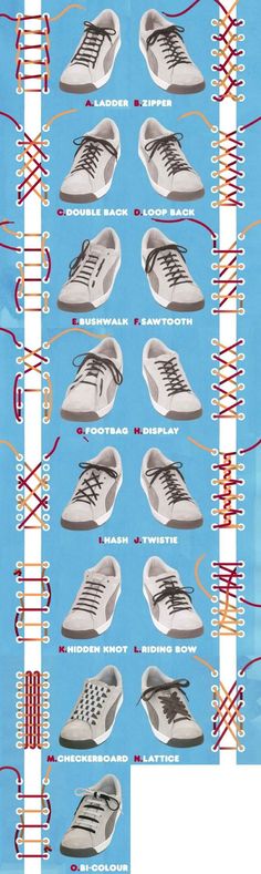 DIFERENTES FORMAS PARA ATARSE LOS CORDONES DE LOS ZAPATOS Square Kufic, Shoes With Laces, Mode Tips