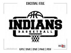 indiana state basketball logo with the word indianas in black and white, on a white background