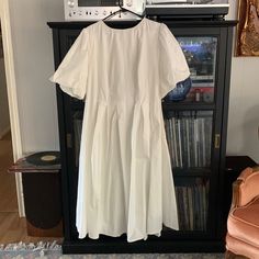 New, Never Worn White Anthro Dress. Does Not Come With Belt (As Styled In The Anthro Website Photo). Waist 44” Anthropologie Dress, Anthropologie Dresses, Hijab Fashion, Colorful Dresses, Anthropologie, Color White, Midi Dress, Womens Dresses, Women Shopping