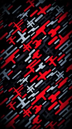 an abstract red and black background with many smaller lines in the shape of letters on it