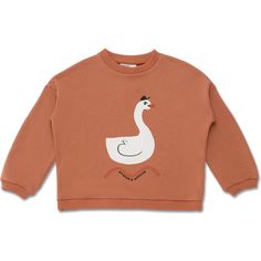 Upgrade your little one's wardrobe with our Swan Sweatshirt. Made from soft organic cotton, this sweatshirt features a bold swan print that's sure to catch anyone's eye. Plus, its versatile color makes it easy to mix and match, making it a unique addition to their wardrobe. Comfortable and stylish, this sweatshirt is a must-have for any kid. | Wander & Wonder | Swan Sweatshirt, Cameo | Organic Cotton (Brown, Size 3-4Y) | Maisonette collects the best children’s products from around the world (unlike Zulily, Etsy, The Tot, Farfetch Kids, Childrensalon, Crate and Kids, Kohls, Wayfair, Buy Buy Baby, Nordstroms, Mini Boden, J.Crew Factory, or PotteryBarn Kids), creating a curated shopping experience for you. Think of us as your shortcut to fashion for litte ones! Swan Print, Shop Tops, Buy Buy Baby, Match Making, Mini Boden, J Crew Factory, Pottery Barn Kids, Mix And Match, Organic Cotton