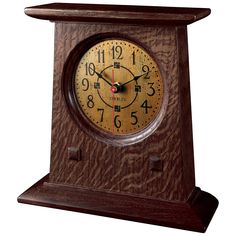 Prairie Bracket Clock in 031 Centennial Mission Style Homes, Stickley Furniture, Mission Furniture, Desktop Clock, Shelf Clock, Origin Story, Hardwood Furniture, Prairie Style, Grandfather Clock