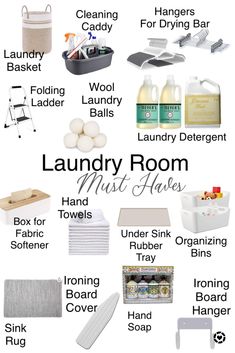 the laundry room must have lots of essentials to keep you organized and happy about it