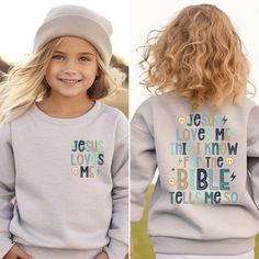 Jesus Loves Me Toddler Shirt, Christian Kids Clothing, Christian Kids Shirt, Bible Verse Shirt, Religious Kid  Gifts, Toddler & Youth Tee 👚Welcome to Opulence Shirts - your premier destination for distinct and fashionable clothing!👚 👚Whether you're treating yourself or seeking the ideal present for a cherished one, Opulence Apparel is your all-in-one stop for chic clothing that stands out. Explore our array today and infuse some individuality into your closet! 🛍️Check out our Size Guides! 📏 Kids Christian Shirts, Christian Kids Shirts, Cricut Christmas Ideas, Christian Shirts Designs, Christian Crafts, Faith Clothing, Cricut Christmas, Bible Verse Shirt, Christian Kids