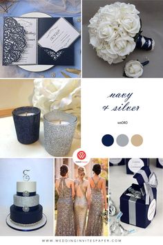 a collage of photos with different wedding colors and designs on it's side