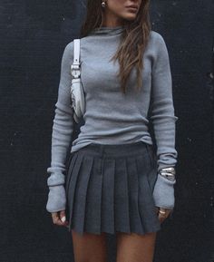 Skirt Outfits Fall, Rock Outfit, Miniskirt Outfits, Casual Fall Outfits, Work Attire