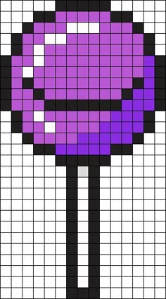 an image of a pixel art piece in purple and black