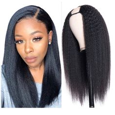 Not into getting sew-ins? Try our new Kinky Straight U-Part Wig! This can be cut, colored, and styled to your desire. Our versatile U-Part wig will work with your natural hair! It is a modified halfway wig that is in the shape of a “U” at the top part of the wig, which allows the natural hair parts to be used to cover the tracks. With the convenience of this piece, you can transform your look in no time! Hair: Natural 1B Human Hair Style: Kinky Straight Wig: U-Part Density: 150% Coloring: Can li U Part Human Hair Wigs, Versatile Sew In Weave, Straight Sew In, Frontal Styles, Hair Parts, Bday Hair, Natural Hair Wigs, Straight Hair Extensions, Weave Styles