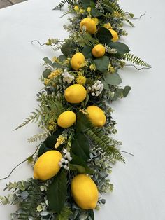 Summer/Lemon Garland - Perfect for the summer - Handmade Lemon Decoration ¡Se Habla Español! (Guirnaldas personalizadas) Perfect garland for your household!! Handmade with care. Summer Decorations made with care. The garland can be hanged on door frames (indoors or outdoors), in the living room, on the porch, or on the fireplace mantel! Since it's adjustable, it can easily be moved around from door to door in the holidays to come. For any inquiries, concerns, or special requests, please message Lemon Garland, Lemon Centerpieces, Housewarming Decorations, Summer Decorations, Lemon Kitchen, Staircase Decor, Door Frames, Garden Grove, Lemon Decor