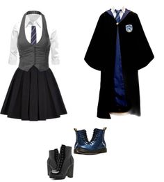 Hogwarts Uniform Shifting, Hogwarts Houses Uniforms, Ravenclaw Outfit Uniform, Hogwarts Sport Uniform, Hogwarts Uniform Aesthetic Ravenclaw, Hogwarts Student Outfit, Harry Potter Ravenclaw Uniform, Ravenclaw Party Outfit