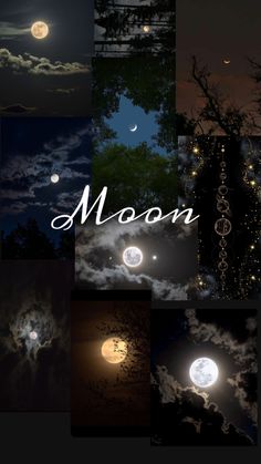 the moon is lit up with many different lights