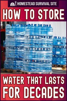 How To Store Water For Emergency, Survival Homestead, Prepping Supplies, Emergency Preparedness Food Storage, Best Survival Food, Survival Food Storage, Survival Skills Emergency Preparedness, Water Survival, Emergency Preparedness Food