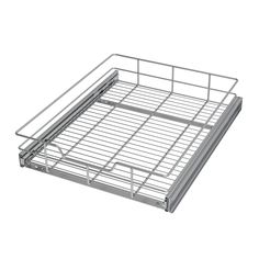 an empty metal tray with wire on top